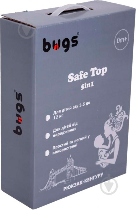 Рюкзак-кенгуру 5 в 1 Safe Top коричневый Bugs - фото 5