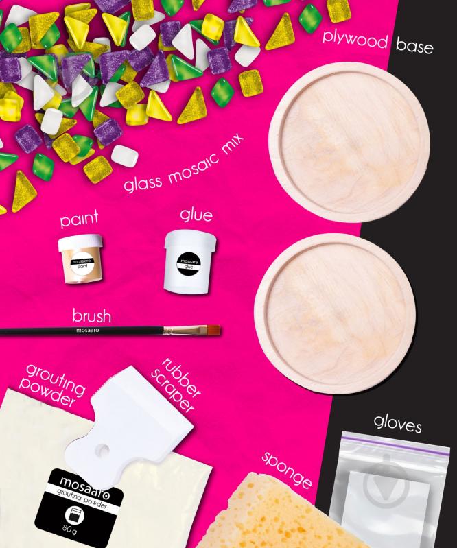 Набор для творчества Mosaaro Хрустальная стекломозаика Подставка для чашек MA1001 - фото 2 Набор для творчества Mosaaro Хрустальная стекломозаика Подставка для чашек MA1001 - фото 2