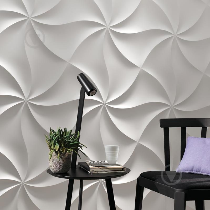 3D-панель гипсовая BeautyWalls Zephyr армированная 600x600x25 мм белый - фото 2