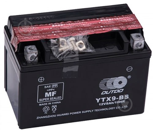 Акумулятор автомобільний Outdo 9Ah 230A 12V «+» ліворуч (HCOD-8-0) - фото 1