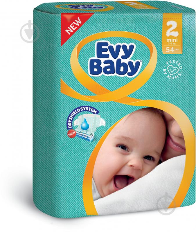 Подгузники Evy Baby Mini 2 3-6 кг 54 шт. - фото 1