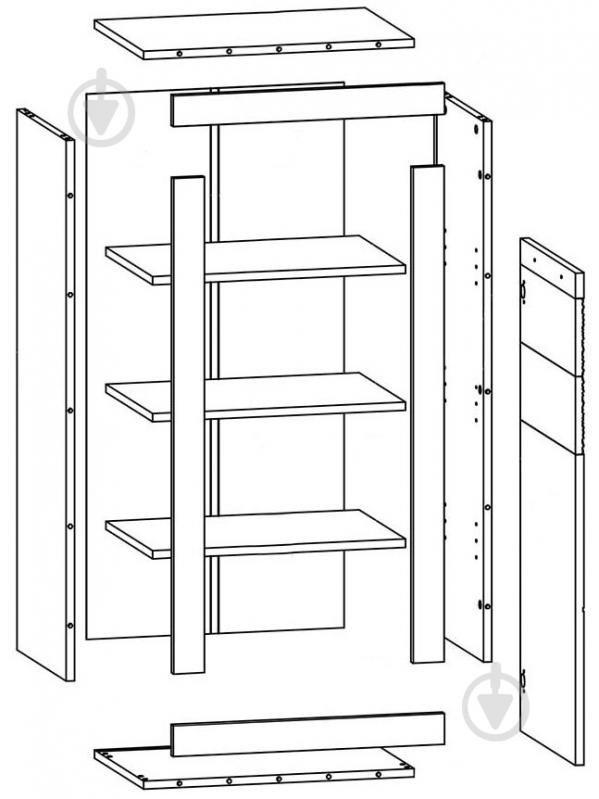 Комод BRW Україна REG1D/11/5 Flames белый - фото 2
