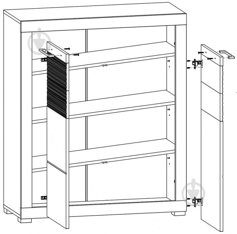 Комод BRW Україна REG2D/11/9 Flames белый - фото 2