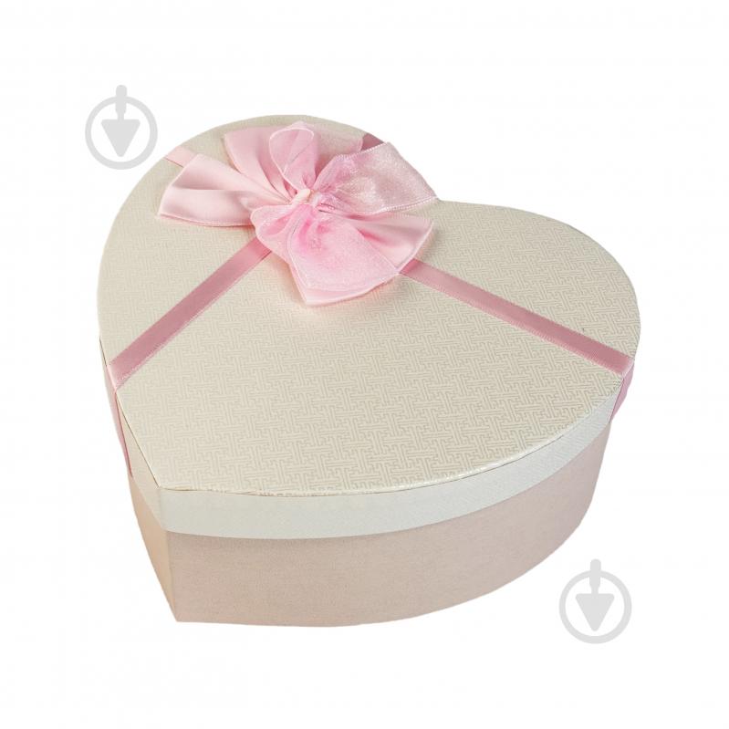 Коробка подарочная белая, с бантом - фото 1