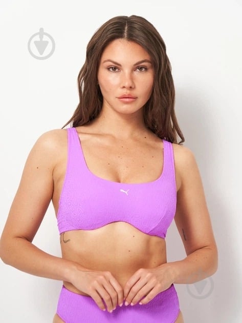 ᐉ Бра Puma SWIM WOMEN JACQUARD SCOOP TOP 1P 94706702 р.S