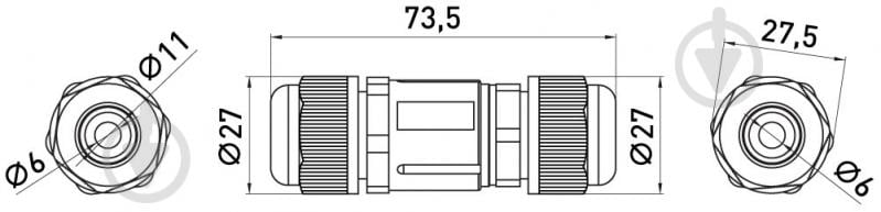 Соединитель E.NEXT e.wcc.cnp20 черный s2039101 - фото 4