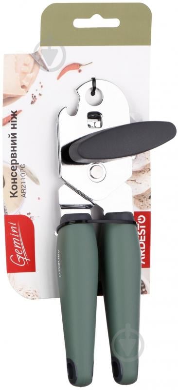 Ключ консервный Ardesto Gemini 18,5 см серый с зеленым AR2110PG - фото 3 Ключ консервный Ardesto Gemini 18,5 см серый с зеленым AR2110PG - фото 3