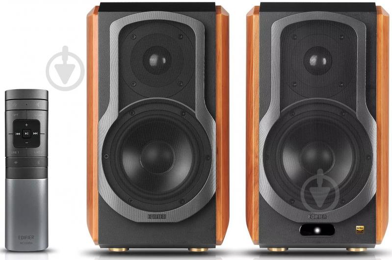 Акустическая система Edifier S1000W 2.0 brown 120W Bluetooth Wi-Fi Hi-Res - фото 1