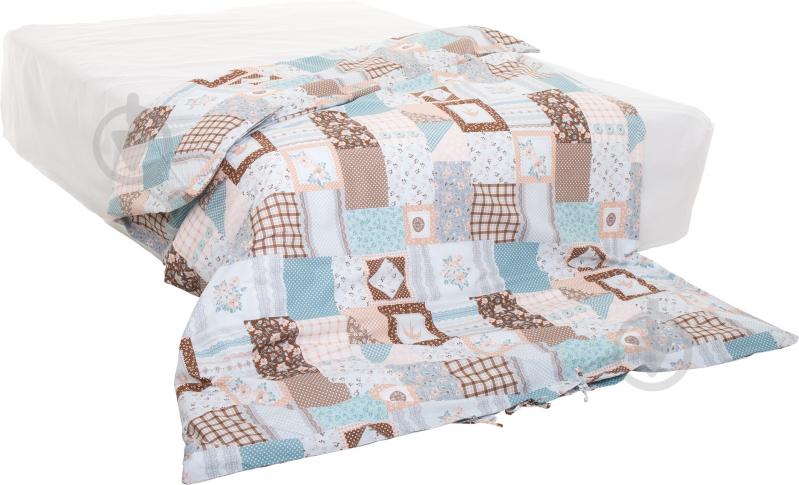 Пододеяльник Пэчворк 200x220 см голубой Прованс - фото 1