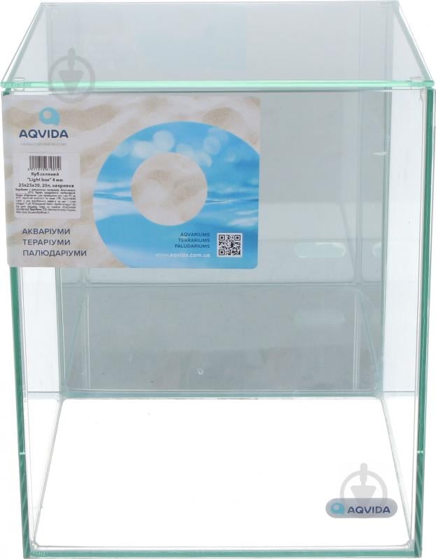 Аквариум Aqvida Кубик стеклянный "Light Box" 25х25х30 - фото 2