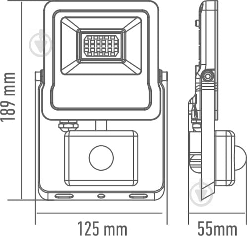 Прожектор з датчиком руху Maxus 1-Max-01-LFL-2050s LED 20 Вт IP65 чорний - фото 2