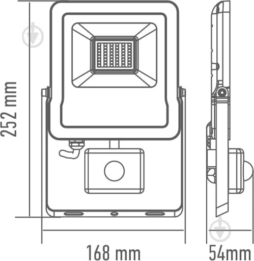 Прожектор з датчиком руху Maxus 1-Max-01-LFL-3050s LED 30 Вт IP65 чорний - фото 2