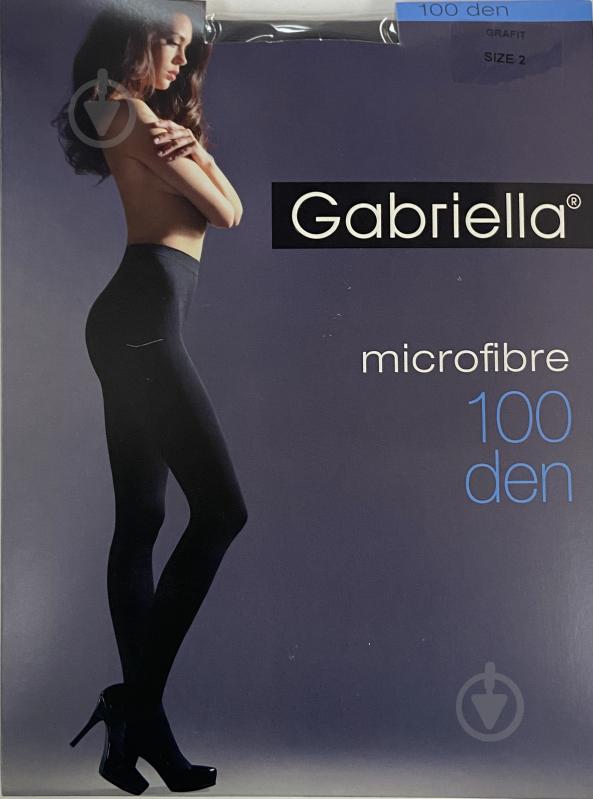 Колготки жіночі Gabriella 124 MICROFIBRE 100 den р. 2 grafite - фото 1