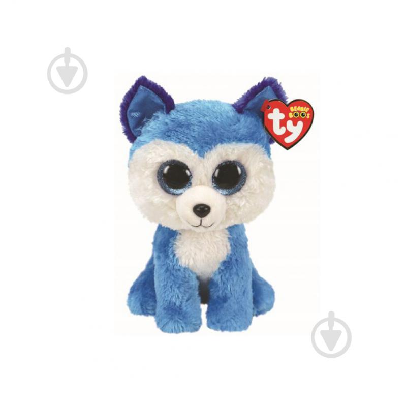 М'яка іграшка TY Beanie Boo's Блакитний хаскі Prince 25 см 36474 - фото 1