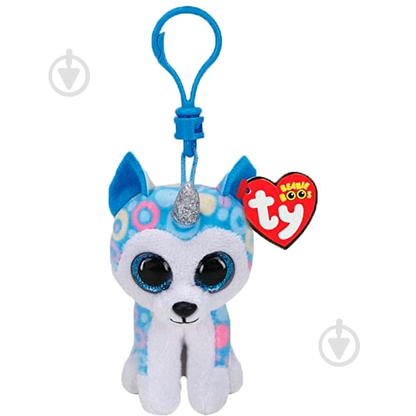 Мягкая игрушка TY Beanie Boo's Хаски с рогом Helena 12 см 35235 - фото 1