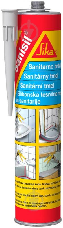 Герметик силиконовый Sika Sanisil санитарный белый 300 мл