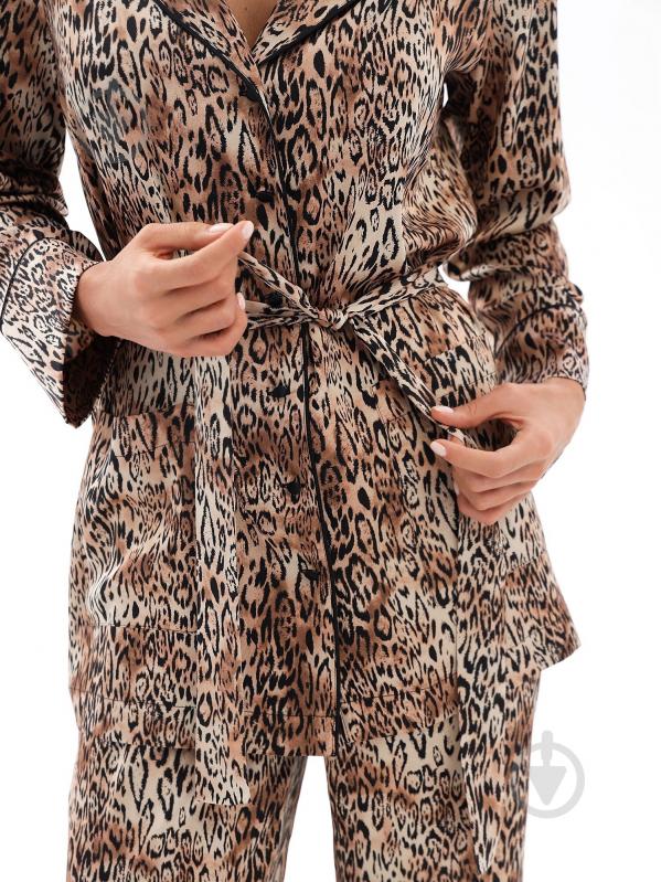 Пижама женская German Volf принт леопард р. L коричневый (25035) - фото 3