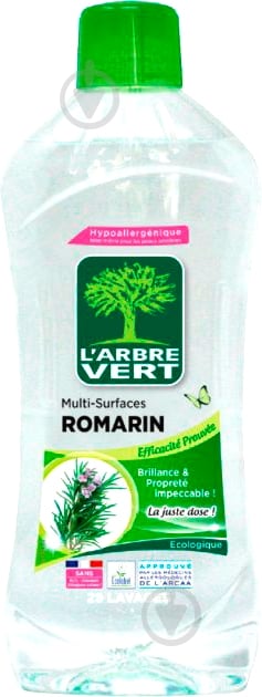 Миючий засіб L'Arbre Vert універсальний мульті - очищувач Розмарин 1 л - фото 1