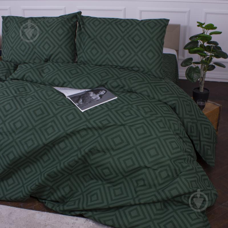 Комплект постельного белья MirSon 17-0622 Geometry Emerald зеленый - фото 4