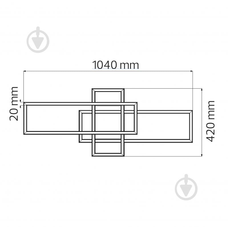 Люстра світлодіодна HOROZ ELECTRIC LED CONCORDE-36 4000K 2160 Lm метал/пластик 36 Вт чорний 019-053-0036-020 - фото 2