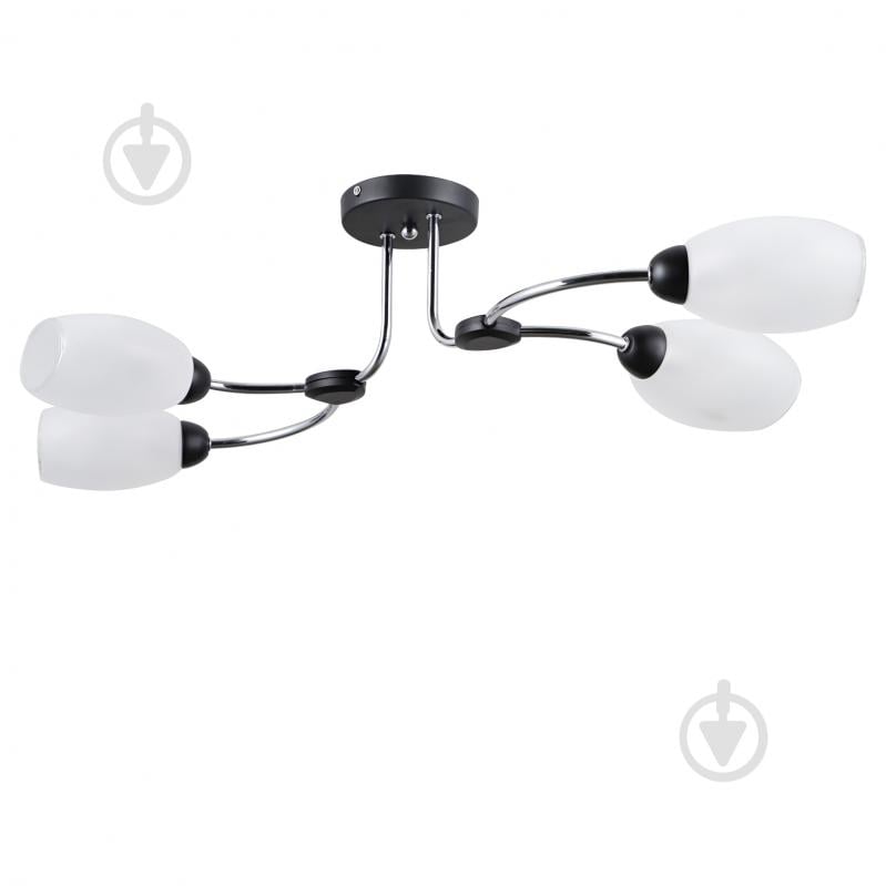 Люстра стельова Victoria Lighting 4x40 Вт E14 хром/чорний Fay/PL4 - фото 1