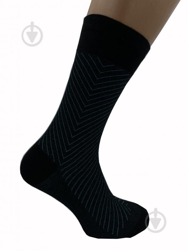 Шкарпетки чоловічі Cool Socks 17893 р.29-31 чорний із блакитним - фото 1