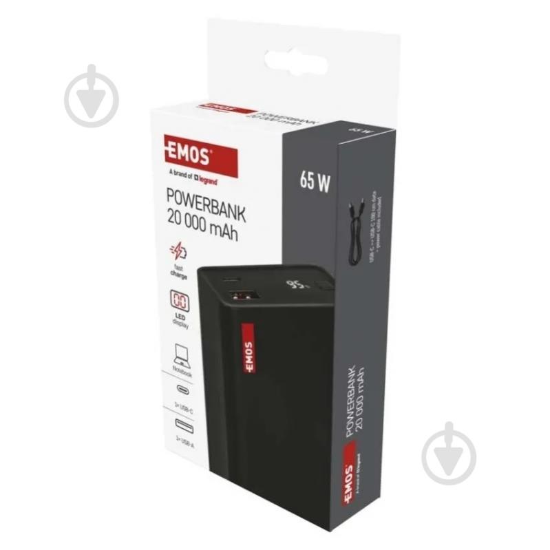 Повербанк Emos 20000 mAh black (B0560B) 65 W PD - фото 5