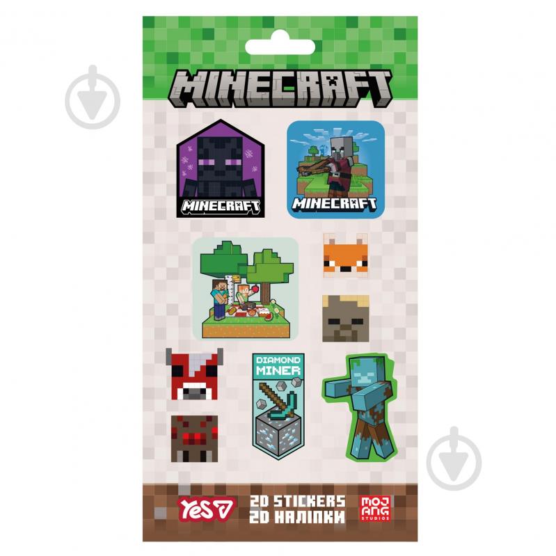 Набор наклеек YES 2D Minecraft Characters 708531 - фото 1