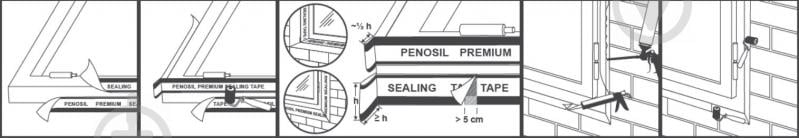 Герметизирующая клейкая лента PENOSIL Premium Sealing Tape External 100 мм 12 м - фото 5