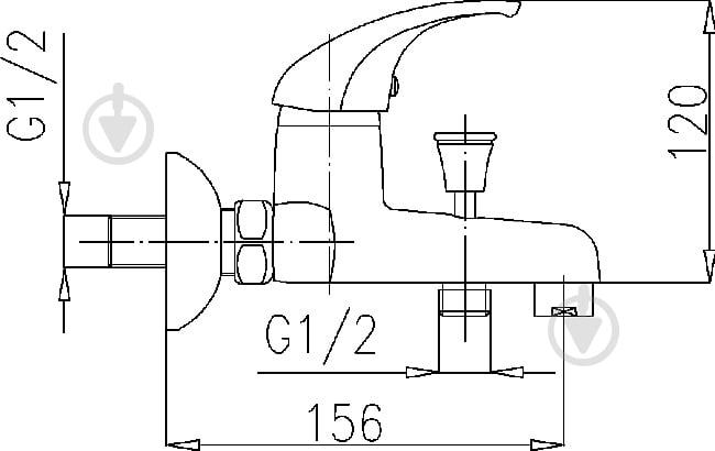 Змішувач для ванни KFA Baryt 554-010-00 - фото 3 Змішувач для ванни KFA Baryt 554-010-00 - фото 3