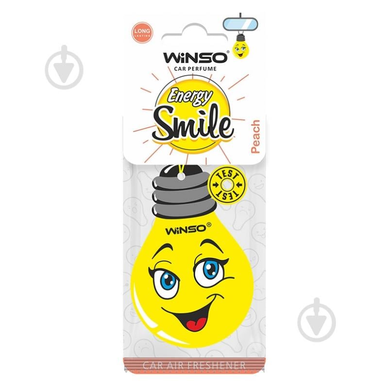 Ароматизатор подвесной WINSO Smile Card - Peach 990360 - фото 1 Ароматизатор подвесной WINSO Smile Card - Peach 990360 - фото 1