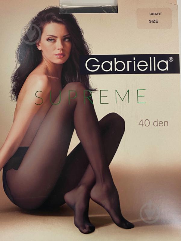 Колготки жіночі Gabriella 398 SUPREME 40 den р. 3 grafite - фото 1
