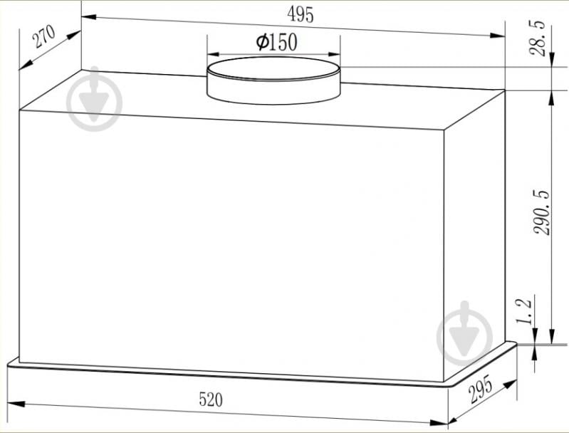 Вытяжка Interline SENSE BL A/60 PB/2/T - фото 3