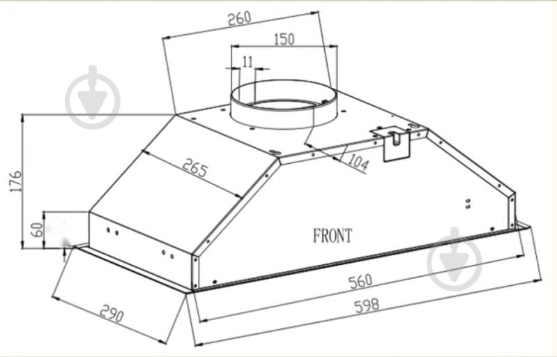 Вытяжка Interline SMART S BL A/60/T - фото 2