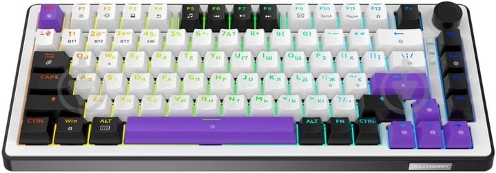Клавиатура игровая Hator Hellyberry HK75 Wireless (67578) white/violet - фото 2
