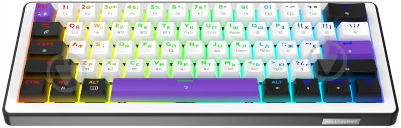 Клавиатура игровая Hator Hellyberry HK60 Wireless (67575) white/violet - фото 2 Клавиатура игровая Hator Hellyberry HK60 Wireless (67575) white/violet - фото 2