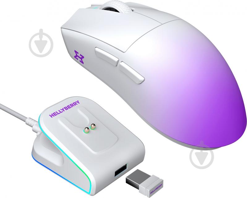 Игровая мышь Hator HM47 Pro Wireless white-violet gradient (HM47PRO_white_violet) - фото 6 Игровая мышь Hator HM47 Pro Wireless white-violet gradient (HM47PRO_white_violet) - фото 6