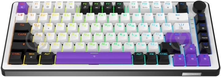 Клавиатура игровая Hator Hellyberry HK75 (67577) white/violet - фото 2