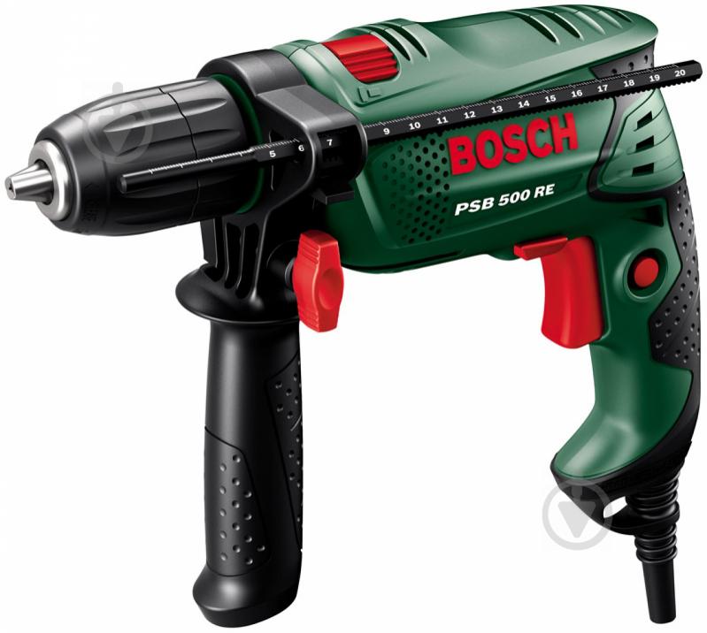 Дриль ударний Bosch PSB 500 RE Compact 0603127020 - фото 1