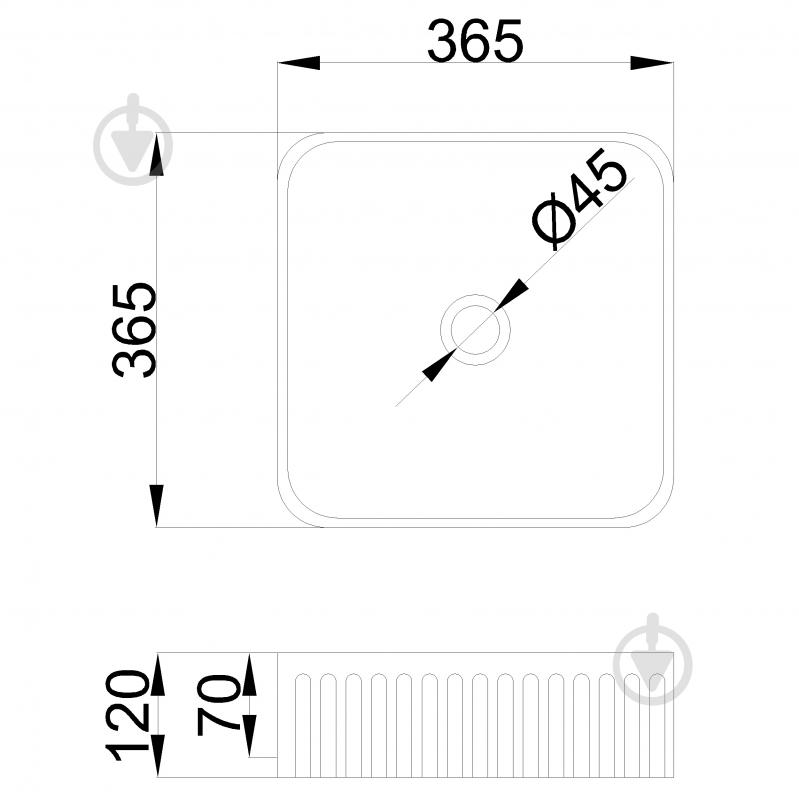 Умивальник Invena GLAMOUR TREND 36 см ребристий білий CE-63-K01 - фото 4