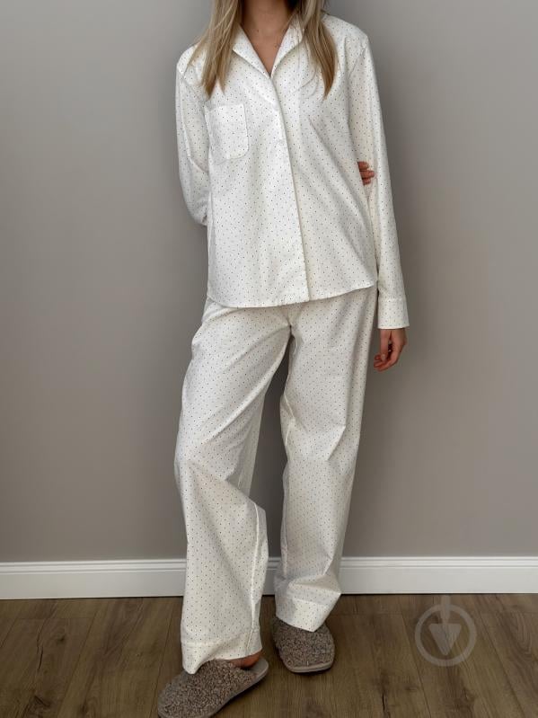 Пижама женская MISO в горошек р. L белый (13747) - фото 2 Пижама женская MISO в горошек р. L белый (13747) - фото 2