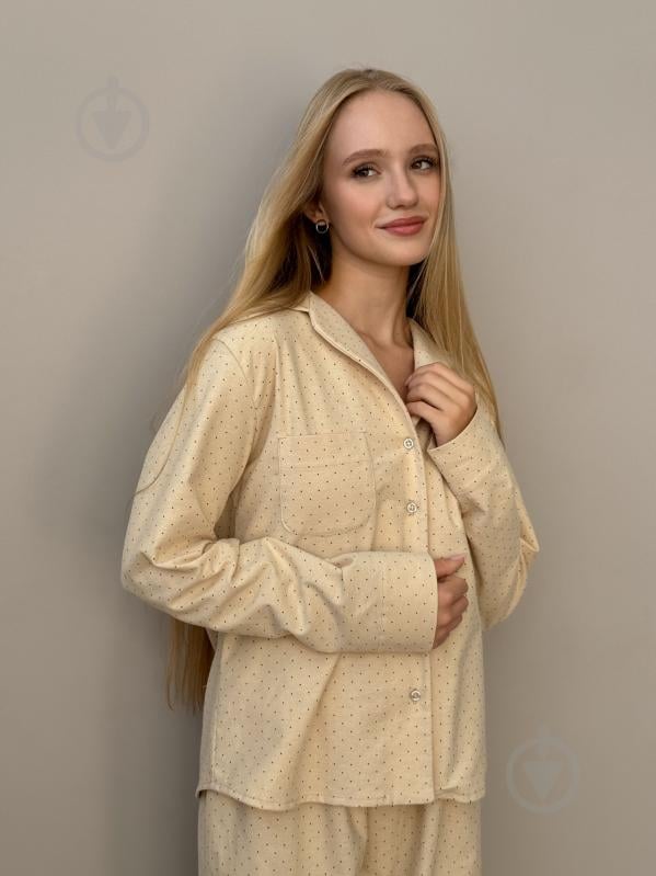 Пижама женская MISO в мелкий горошек р. S молочный (13742) - фото 2 Пижама женская MISO в мелкий горошек р. S молочный (13742) - фото 2