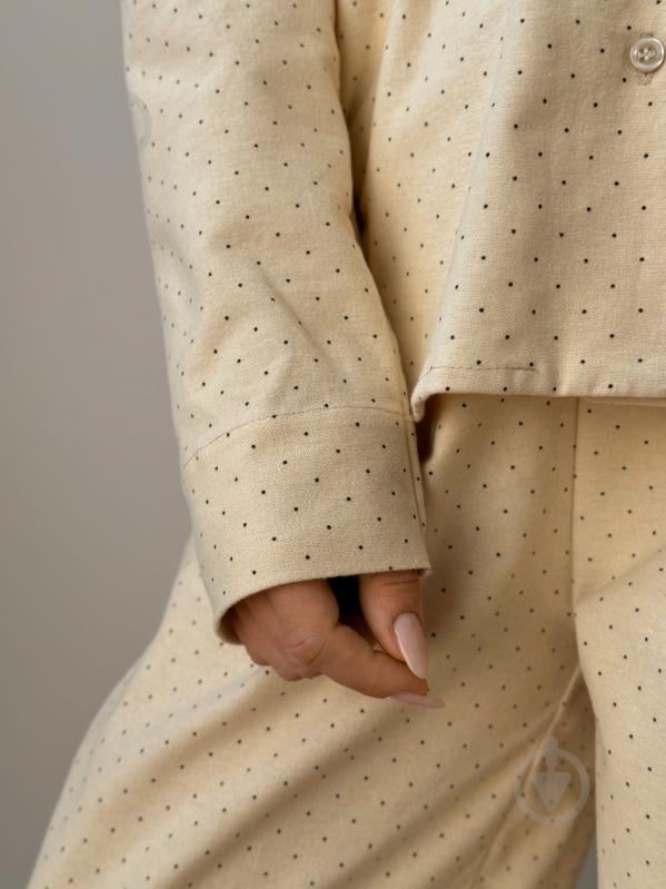 Пижама женская MISO в мелкий горошек р. S молочный (13742) - фото 3 Пижама женская MISO в мелкий горошек р. S молочный (13742) - фото 3