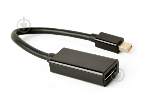 Адаптер Cablexpert 0,15 м чорний (A-mDPM-DPF4K-01) Mini DisplayPort - DisplayPort - фото 1