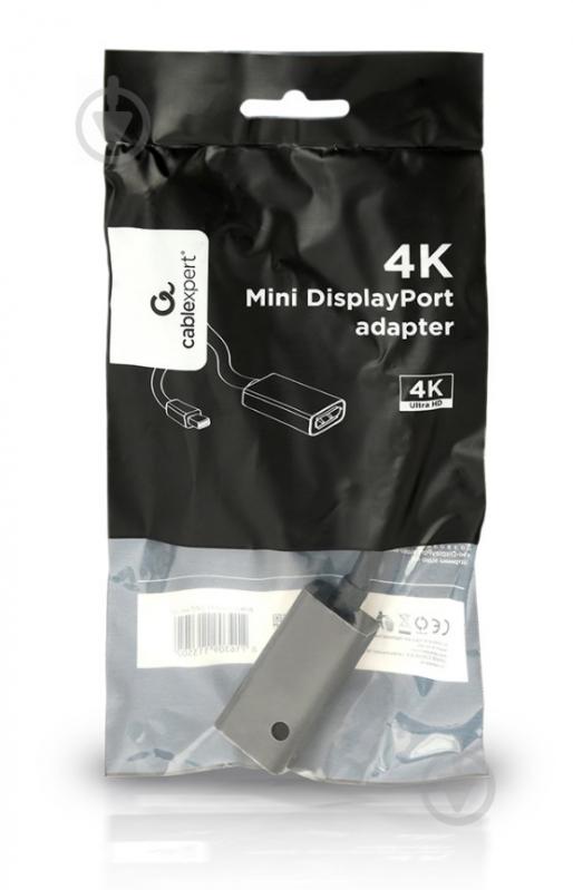 Адаптер Cablexpert 0,15 м чорний (A-mDPM-DPF4K-01) Mini DisplayPort - DisplayPort - фото 2