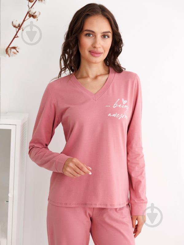 Лонгслив Roksana TAI DAI №1736/16209 р. 48 розовый с бежевым (№1736) - фото 1 Лонгслив Roksana TAI DAI №1736/16209 р. 48 розовый с бежевым (№1736) - фото 1