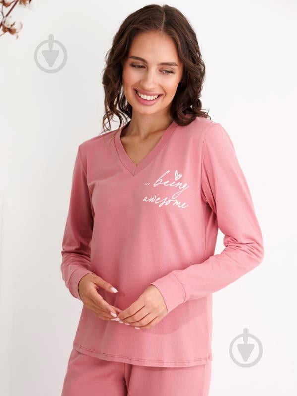 Лонгслив Roksana TAI DAI №1736/16209 р. 54 розовый с бежевым (№1736) - фото 2 Лонгслив Roksana TAI DAI №1736/16209 р. 54 розовый с бежевым (№1736) - фото 2