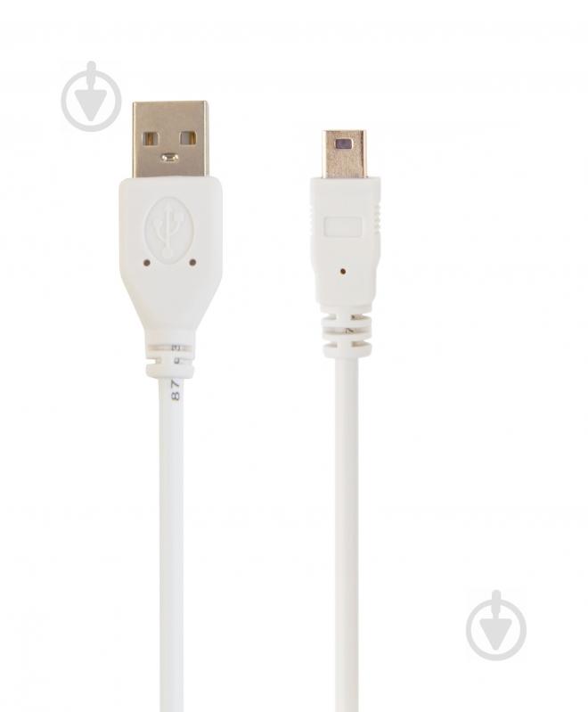 Кабель Cablexpert 0,9 м білий (CC-USB2-AM5P-3) mini USB2.0, A-папа/mini USB 5-пін - фото 1