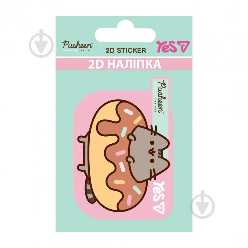 Наклейка YES 2D Pusheen Donut 708519 - фото 1 Наклейка YES 2D Pusheen Donut 708519 - фото 1