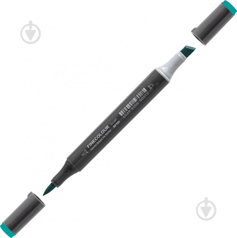 Маркер спиртовий FINECOLOUR Brush-mini EF103-73 морський зелений - фото 1